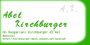 abel kirchburger business card